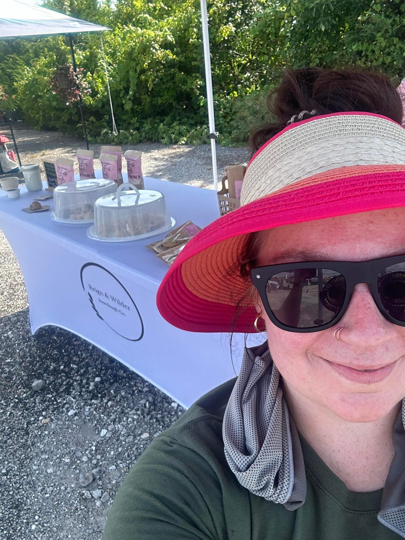 Reign & Wilder market booth photo at a local bakery event